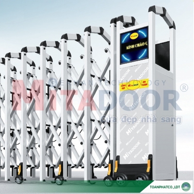 Cửa cổng xếp hợp kim nhôm Mitadoor MT 17128-B