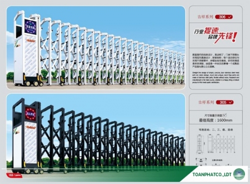 Cổng Xếp Hợp Kim Nhôm 77
