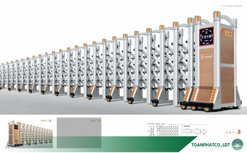 Cổng xếp hợp kim nhôm 31-61-62