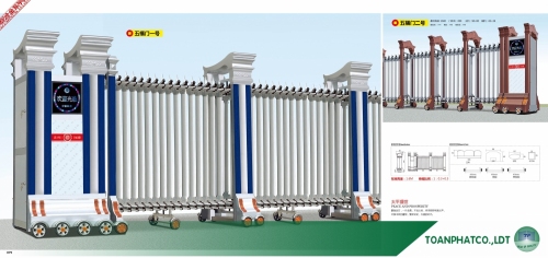 Cổng xếp hợp kim nhôm ANDA-079-080