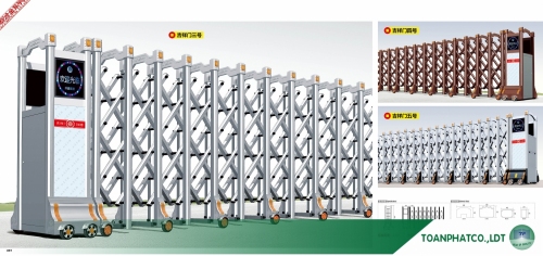 Cổng xếp hợp kim nhôm ANDA-097-098