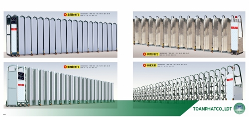 Cổng xếp hợp kim nhôm ANDA-111-112